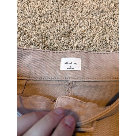 Aritzia Wilfred Free Modern Cargo Straight Pants High-Rise Utility Taupe Twill 6 - Picture 12 of 16
